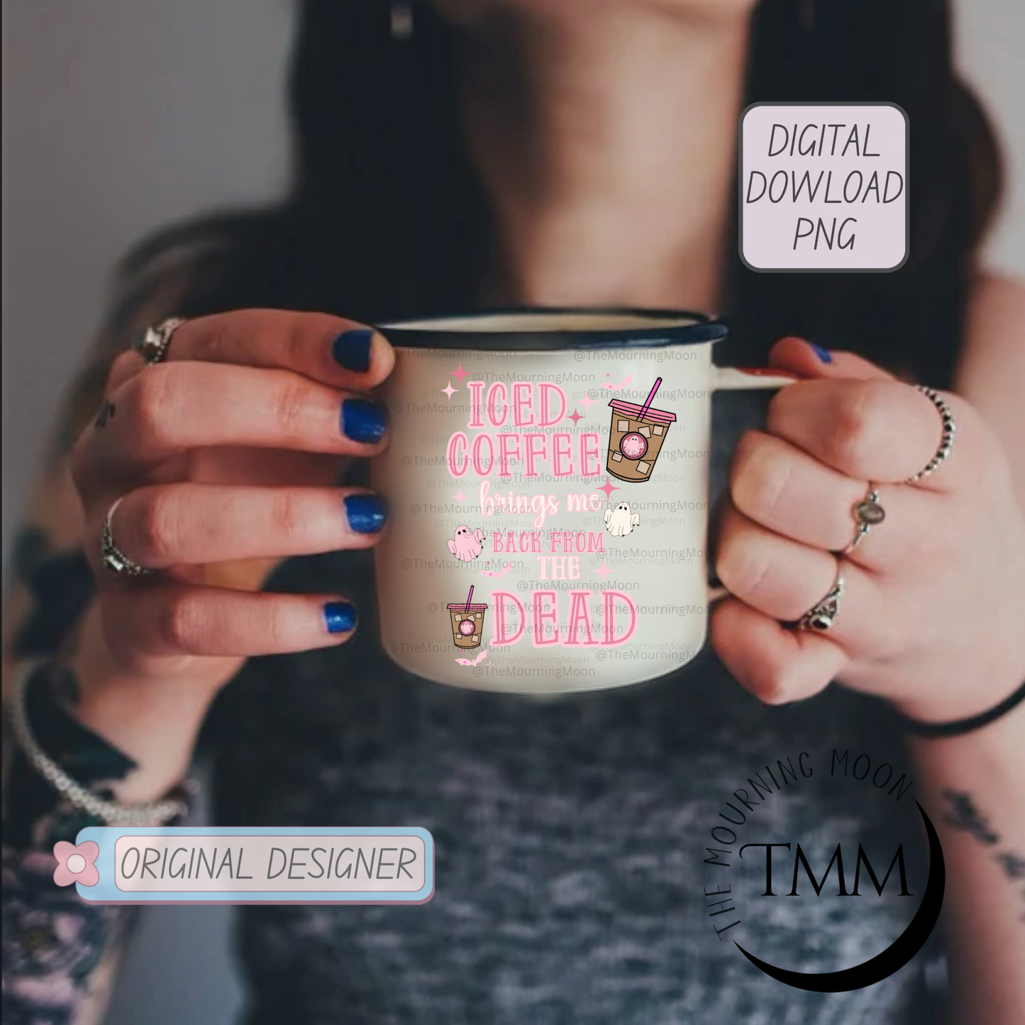 Iced coffee brings me back to life png digital download