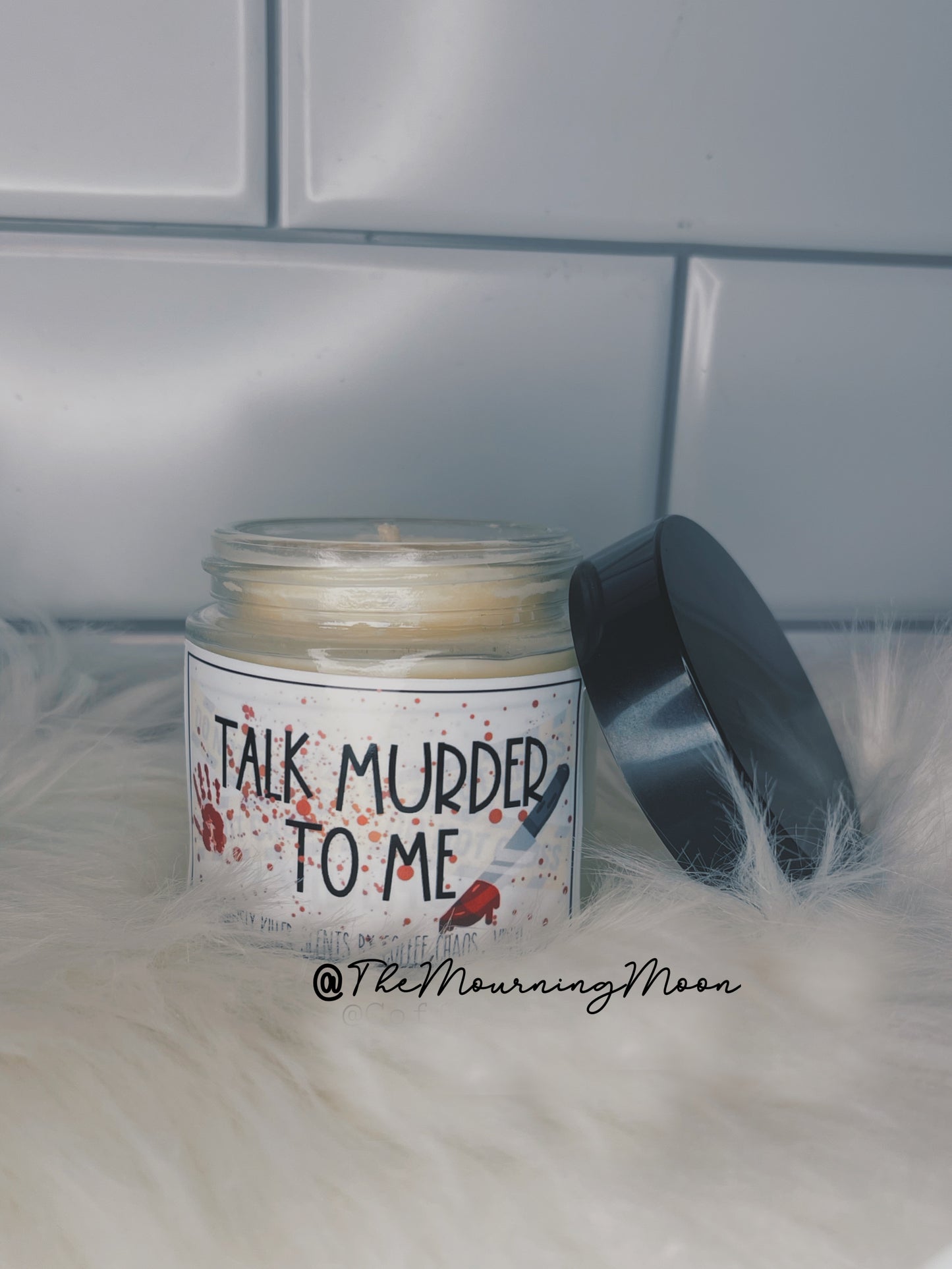 Talk murder to me candle