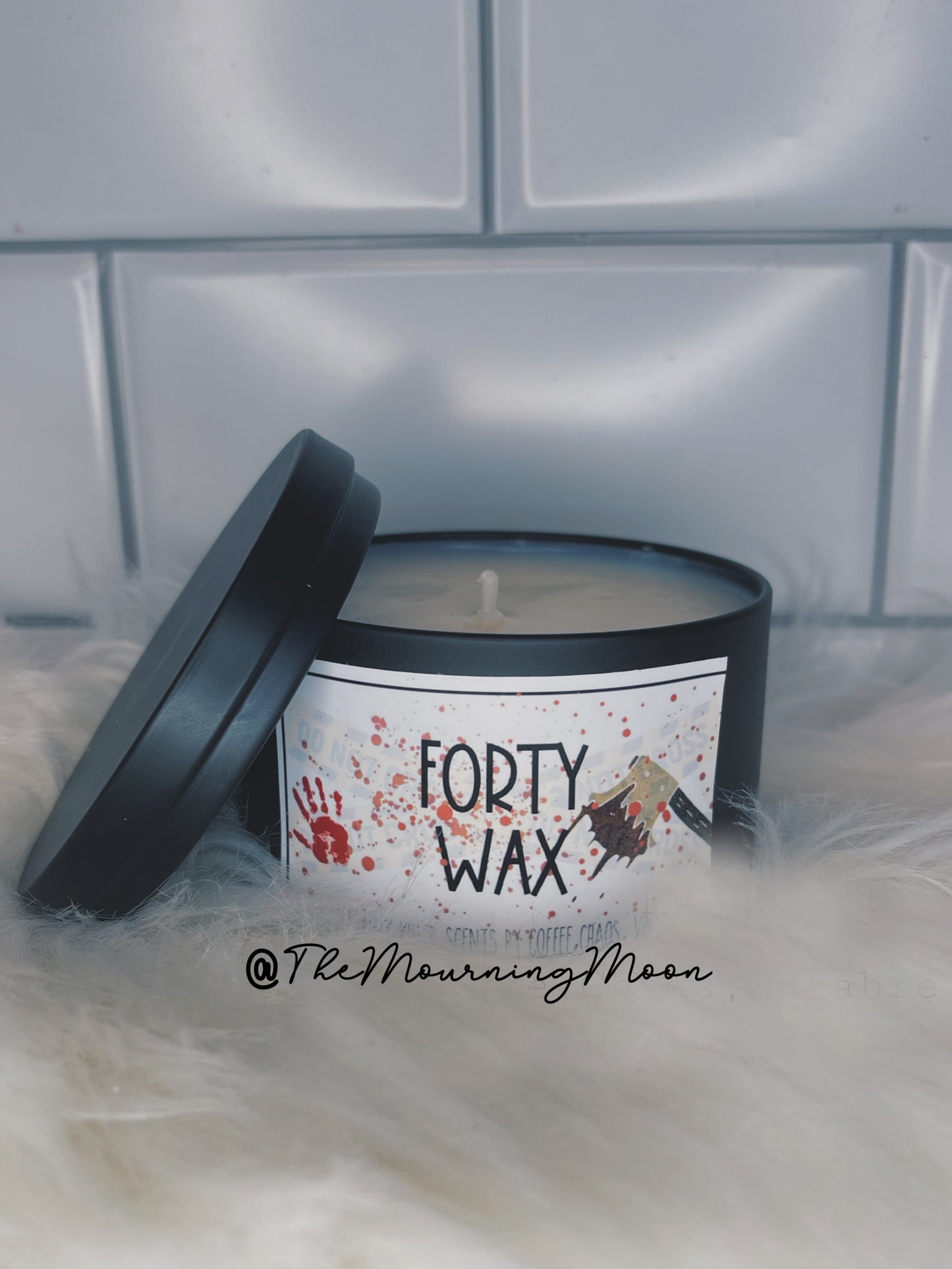 Forty wax candle