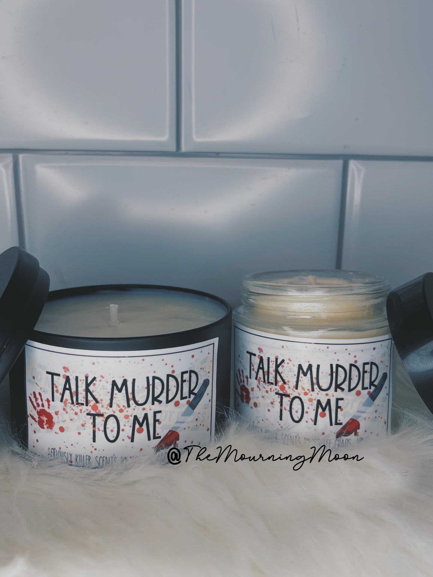 Talk murder to me candle