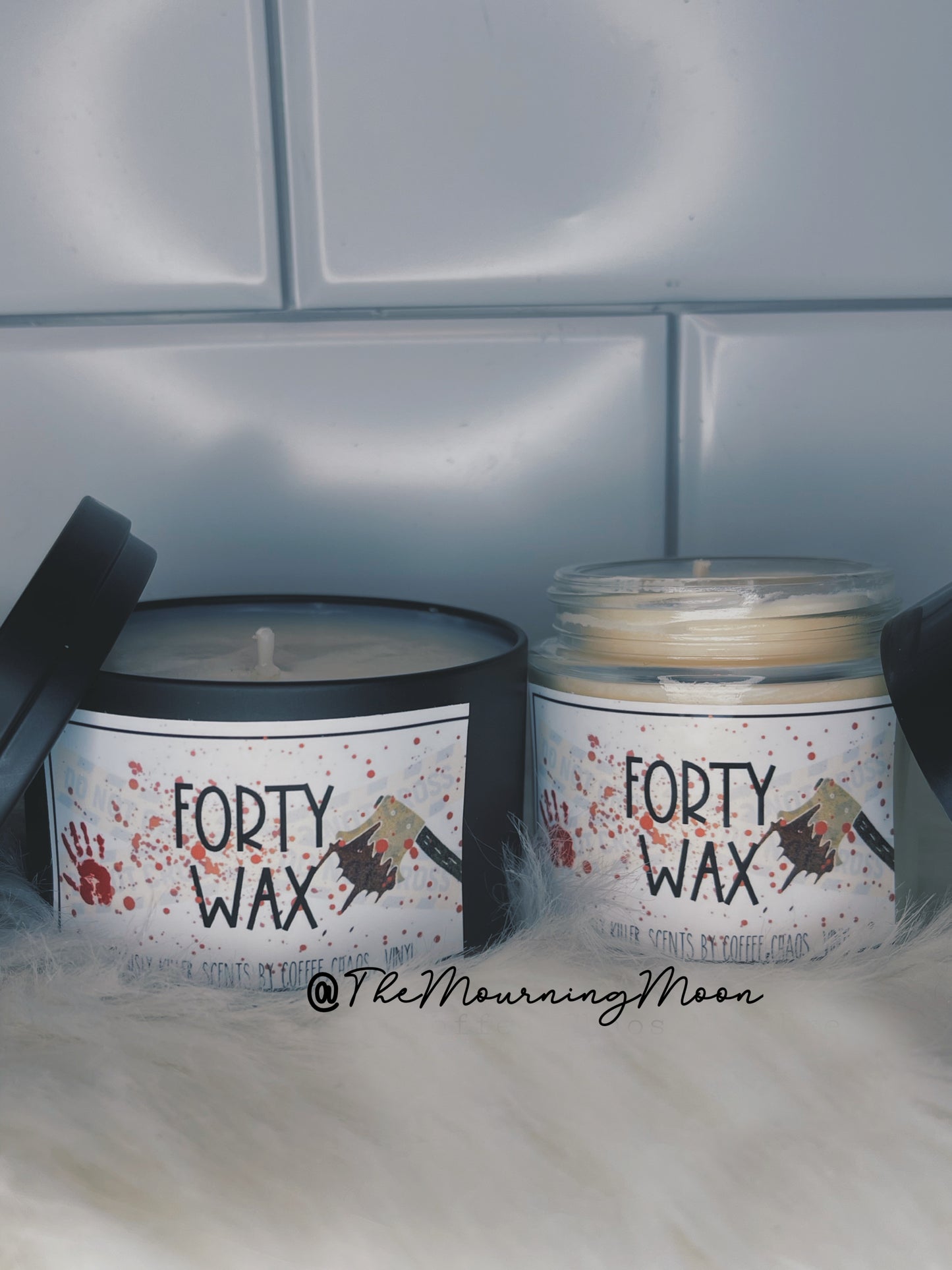 Forty wax candle