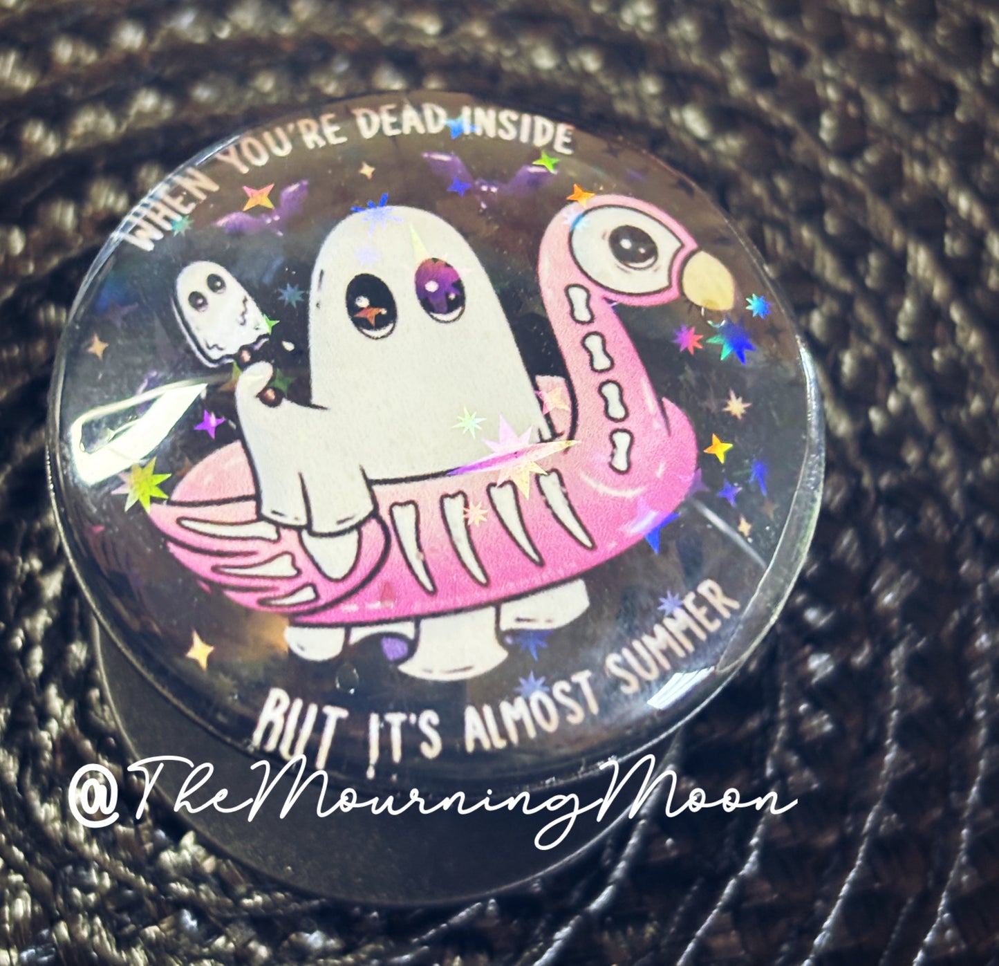 Summer ghost glass dome phone grip