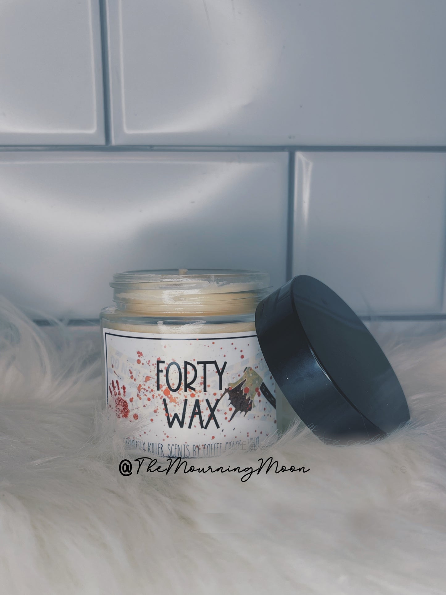 Forty wax candle