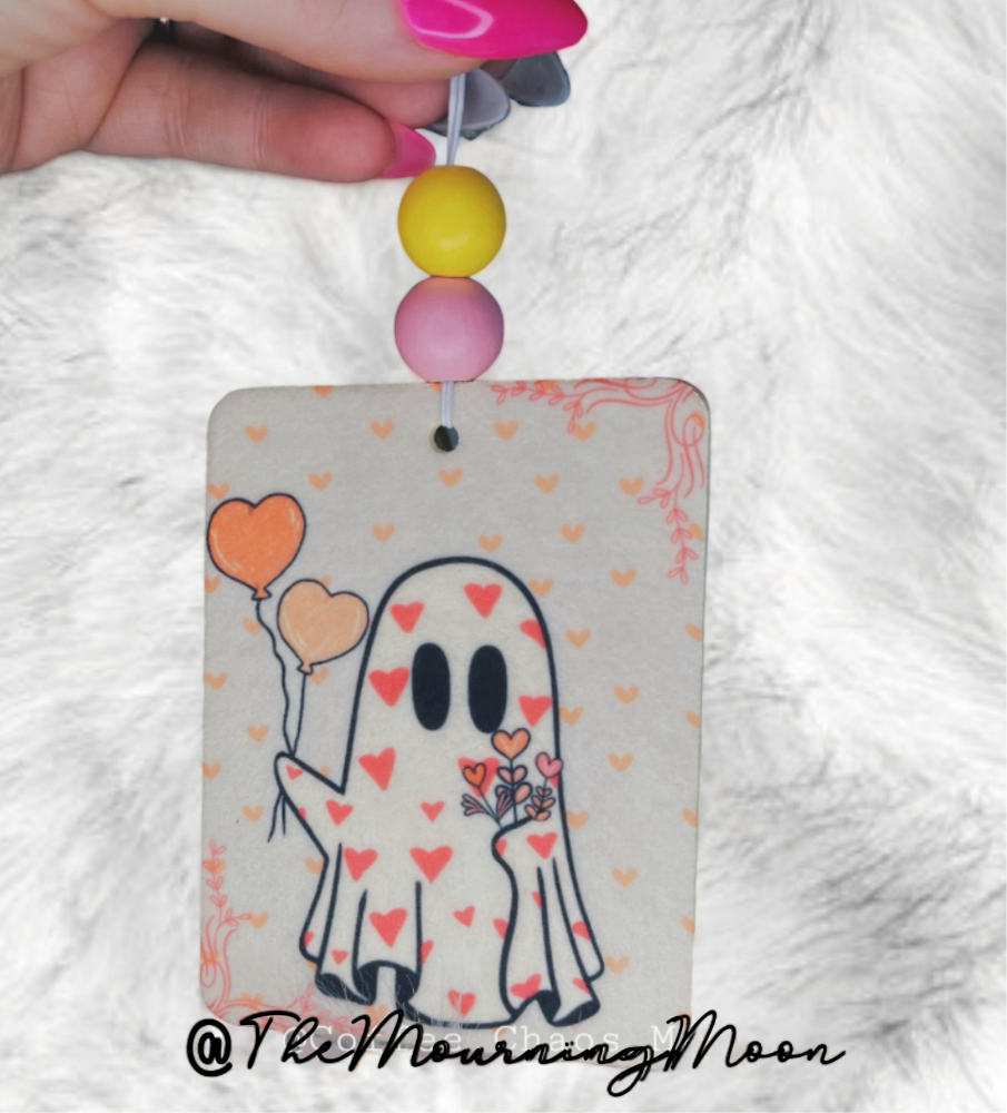 Heart ghost air freshener