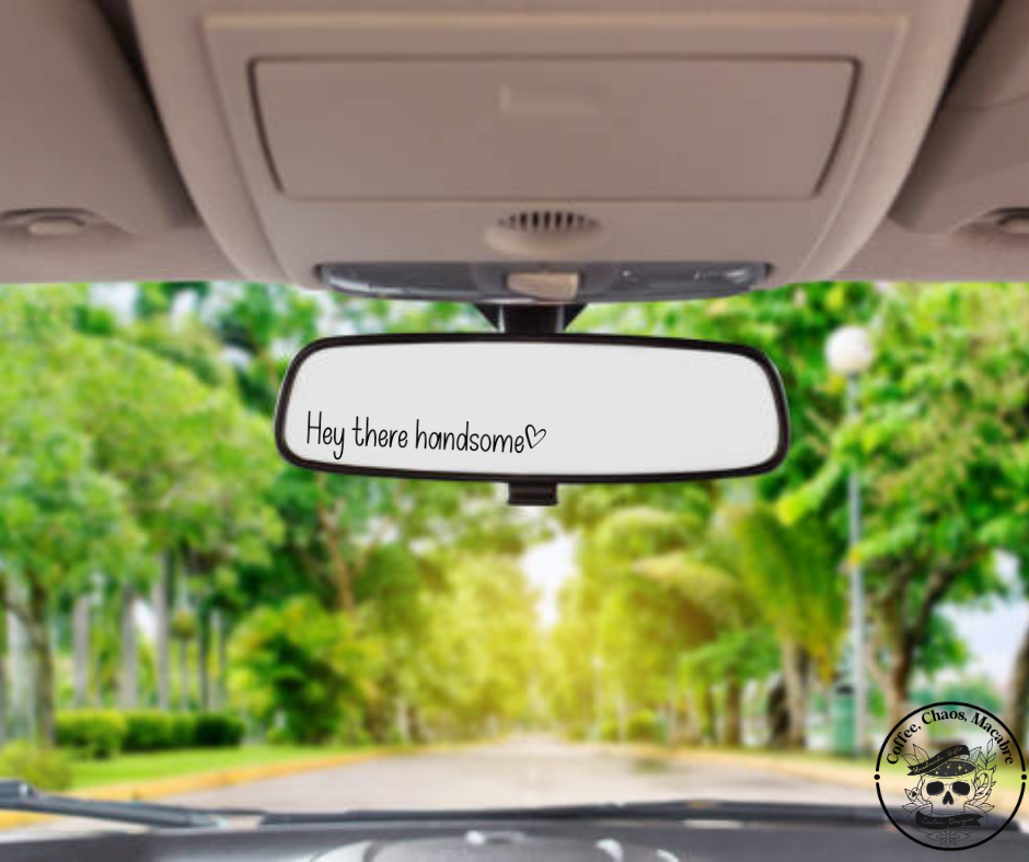 Review mirror decal
