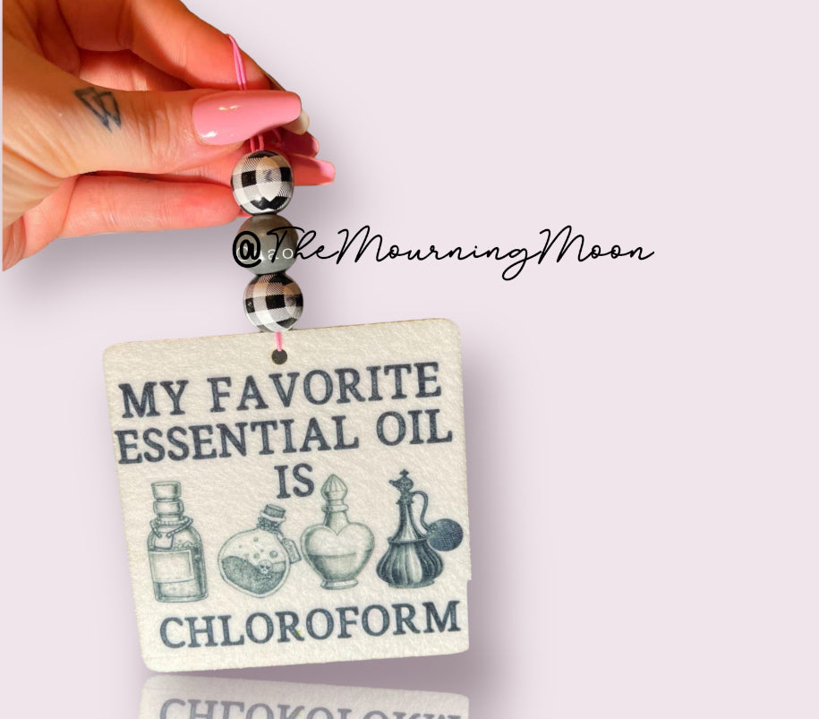 My favorite essential oil is chloroform air freshener