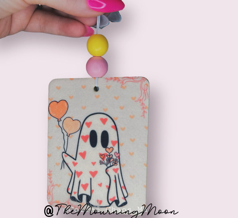 Heart ghost air freshener