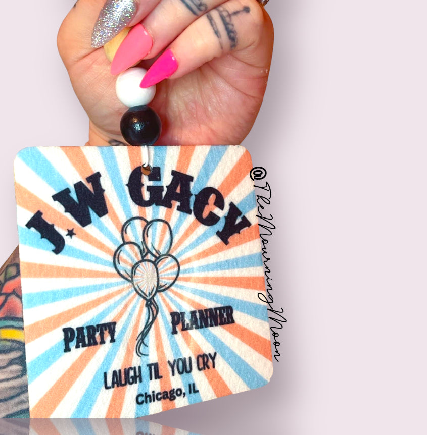 JW Gacy party planner air freshener