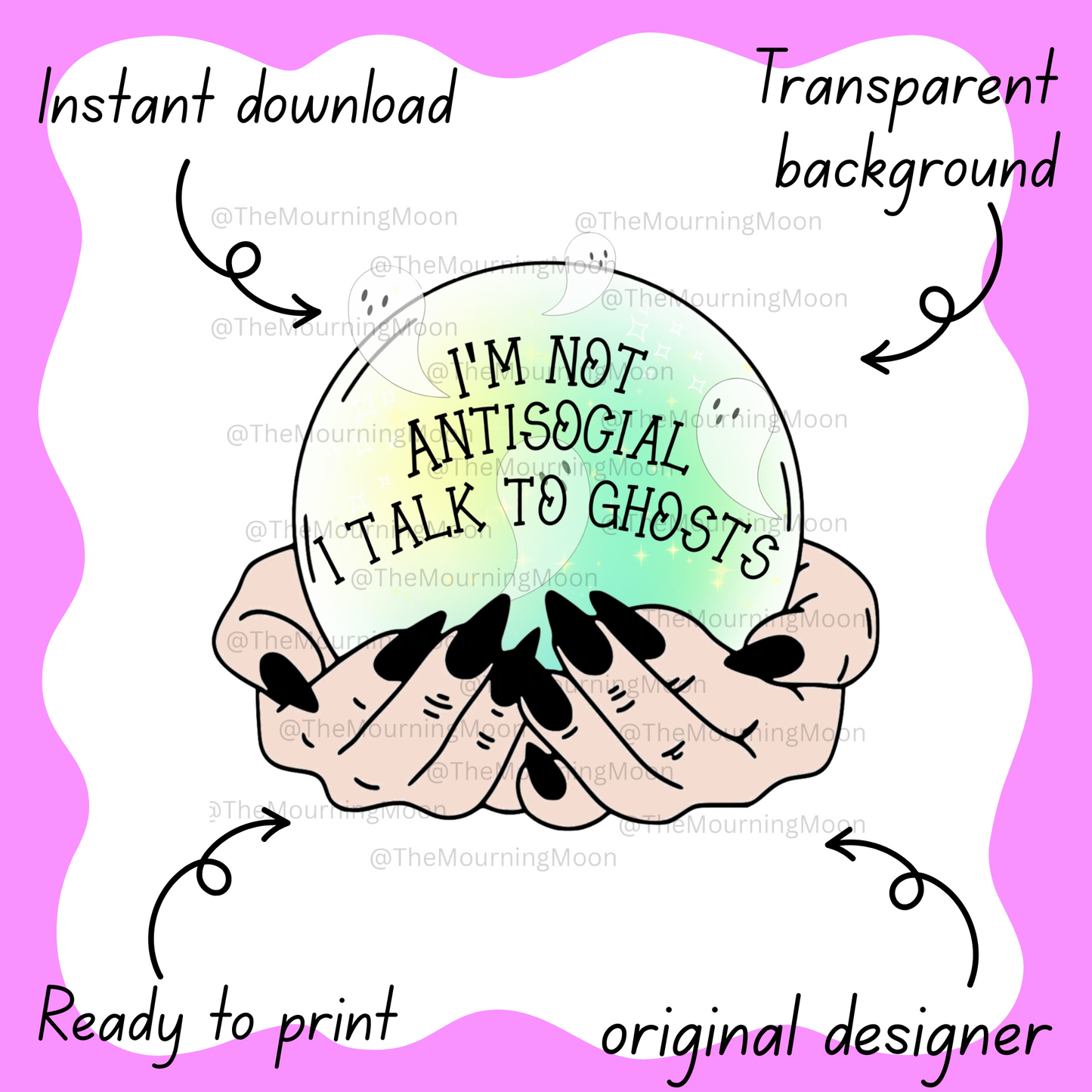 I’m not antisocial png digital download