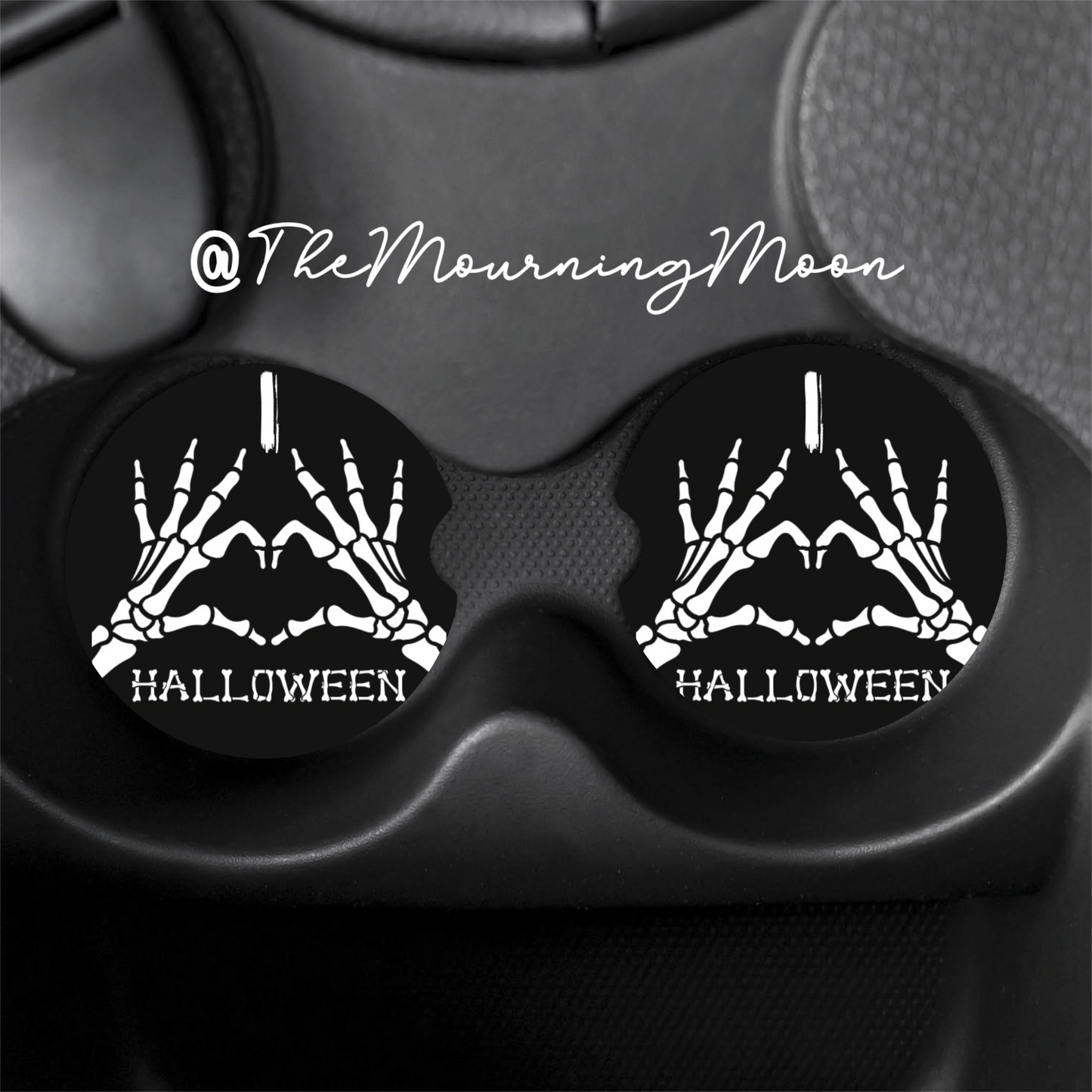 I love Halloween car coasters