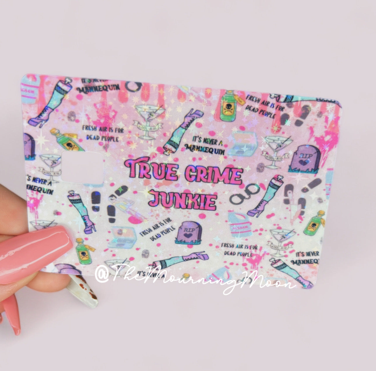 True crime junkie credit card skin