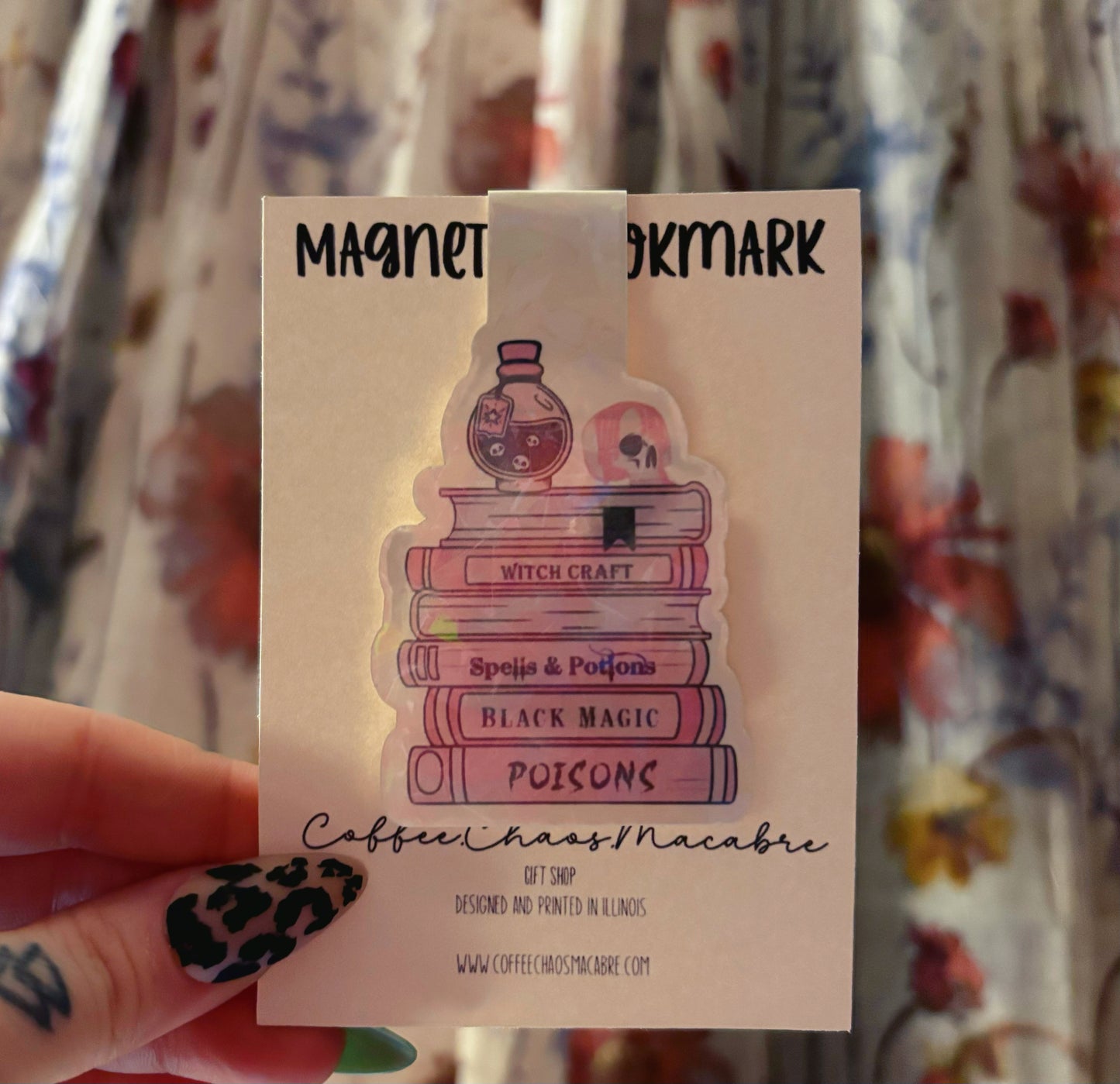 Pastel goth magnetic bookmark