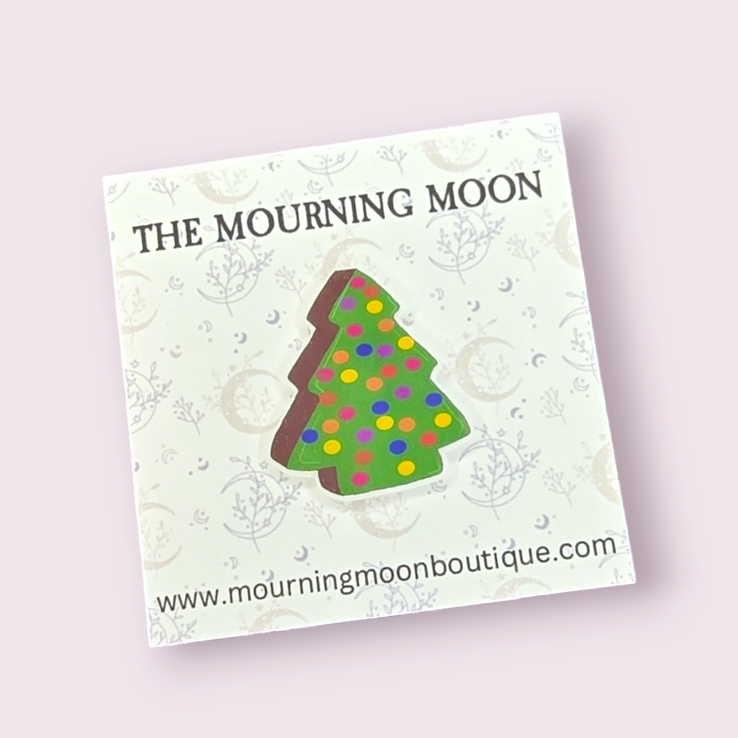 Chocolate Christmas tree cake pin
