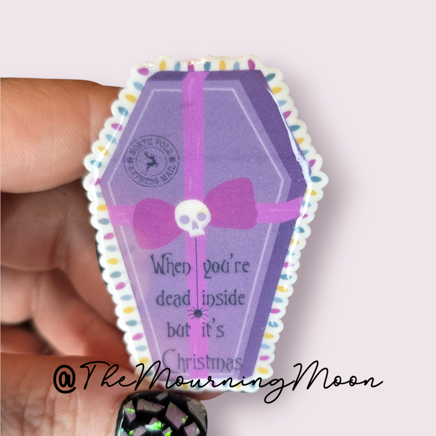 Christmas coffin phone grip