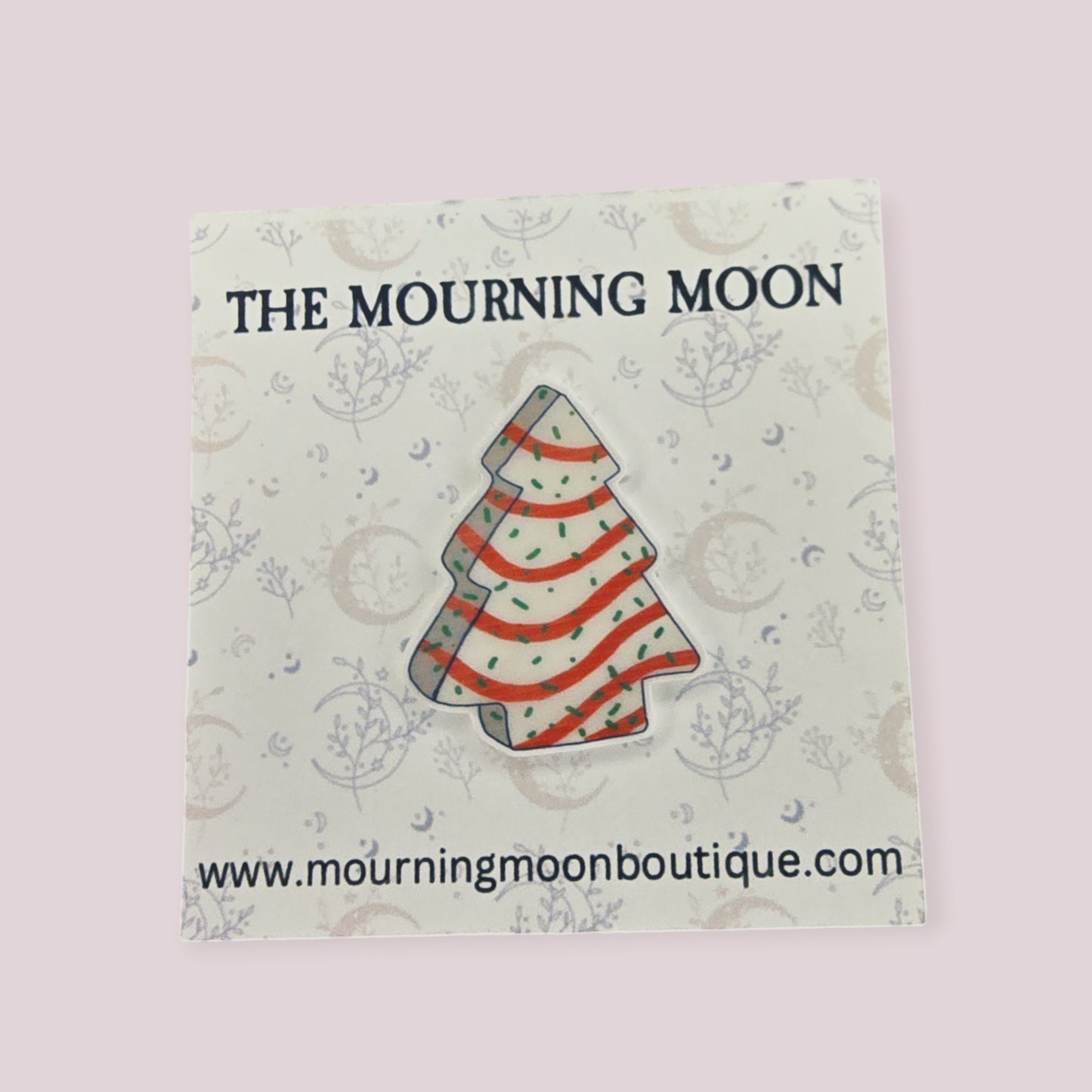 Christmas tree cake pin