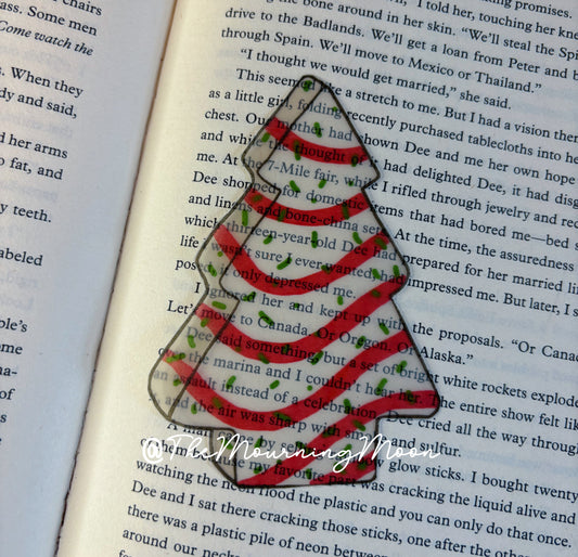 Christmas tree cake bookmark