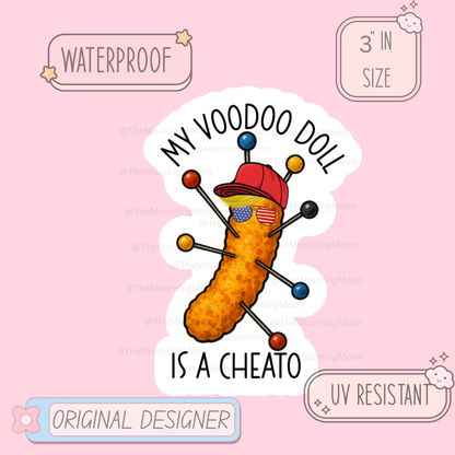 My voodoo doll is a cheato sticker