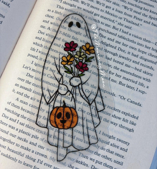 Floral ghost bookmark