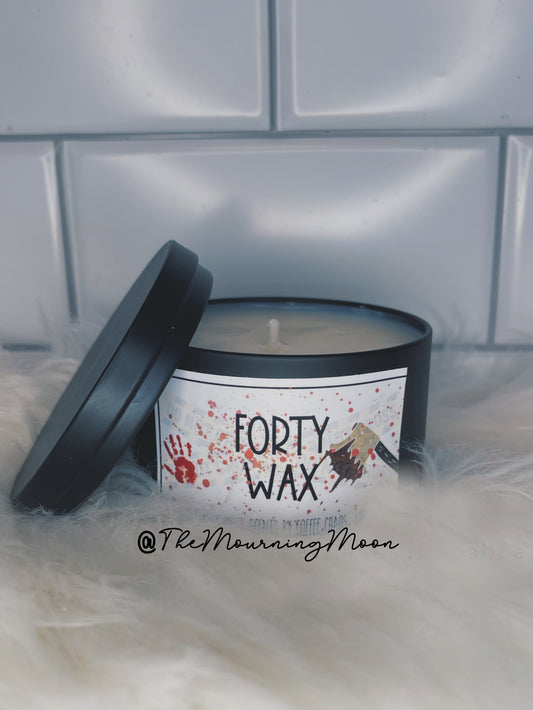 Forty wax candle