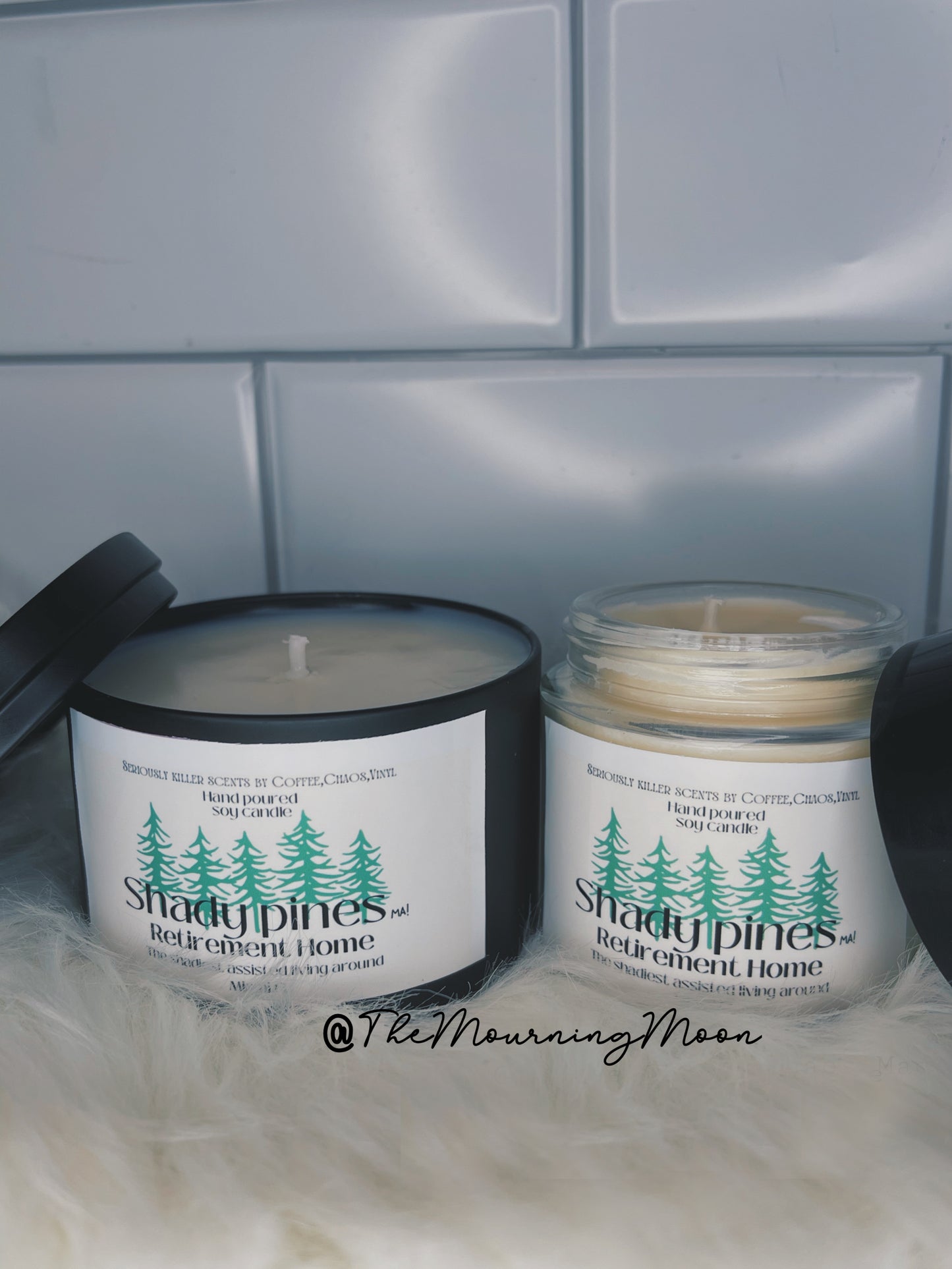 Shady pines (ma!) candle