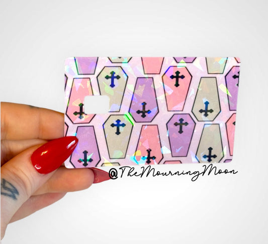 Pastel coffins credit card skin