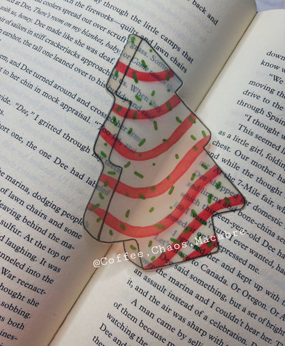 Christmas tree cake bookmark