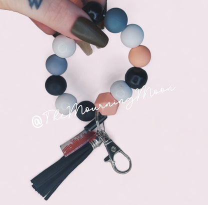 Beaded keychain wristlet