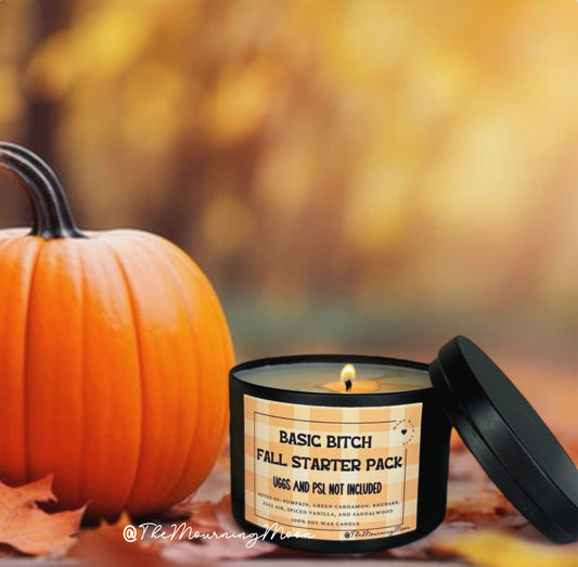 Basic bitch fall starter pack candle