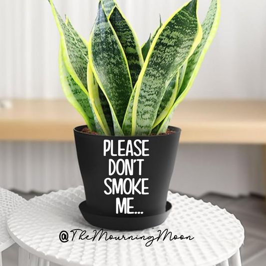 Please don't smoke me plant pot