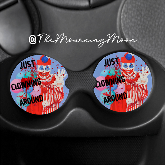 Clowning around car coasters