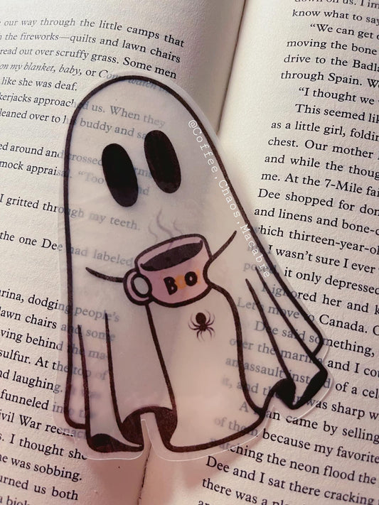 Coffee mug ghost bookmark