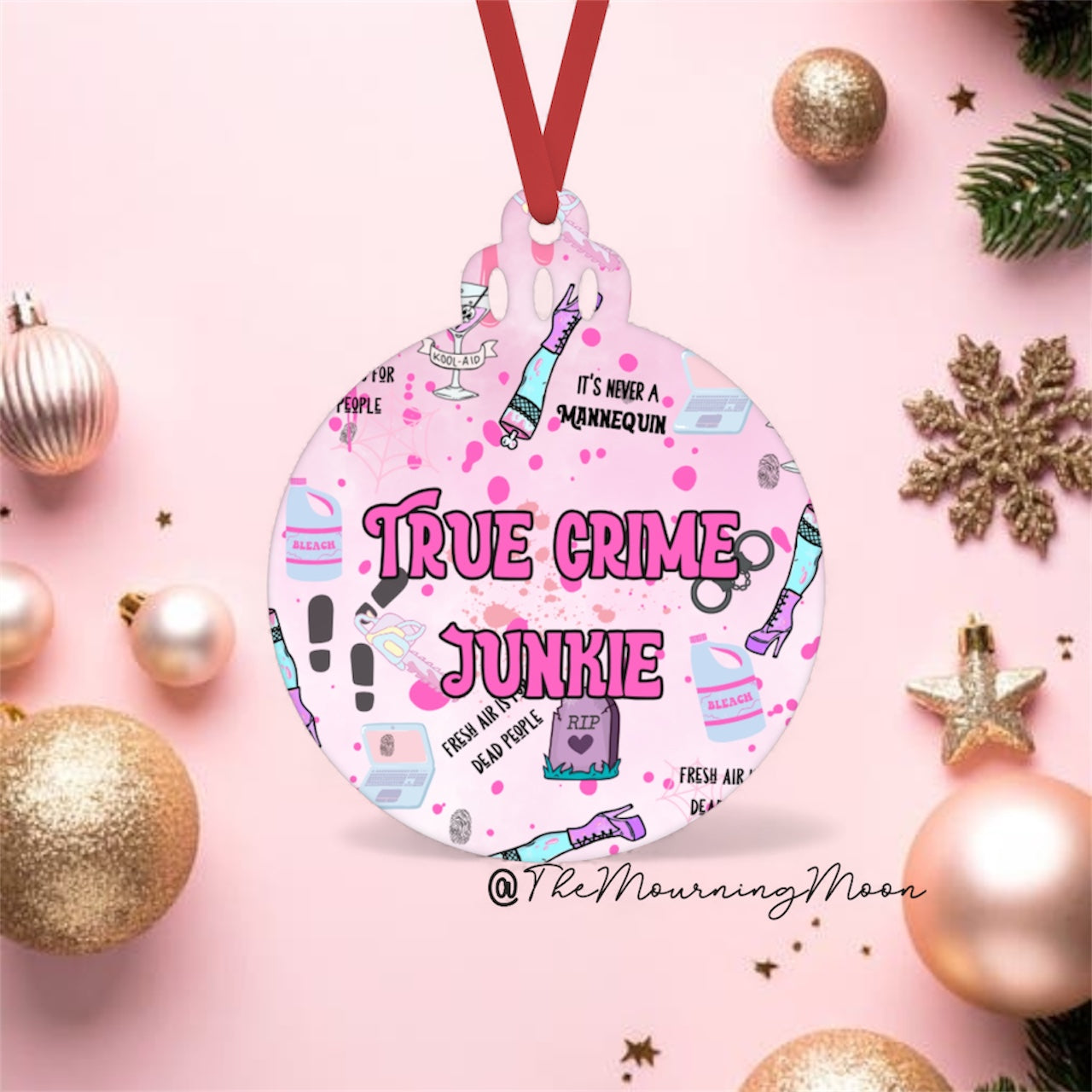 True crime junkie ornament