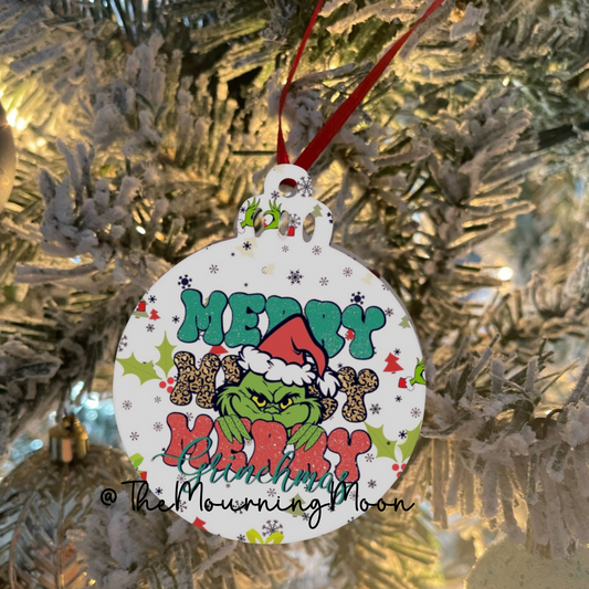 Merry grinchmas Christmas ornament