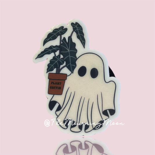 Ghost with plant shaped phone grip