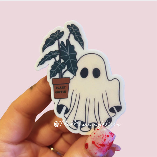 Ghost with plant shaped phone grip