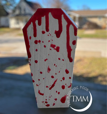 Bloody coffin shaped jewelry box