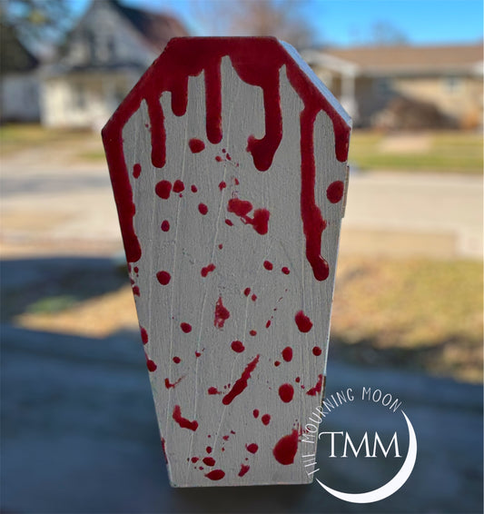 Bloody coffin shaped jewelry box