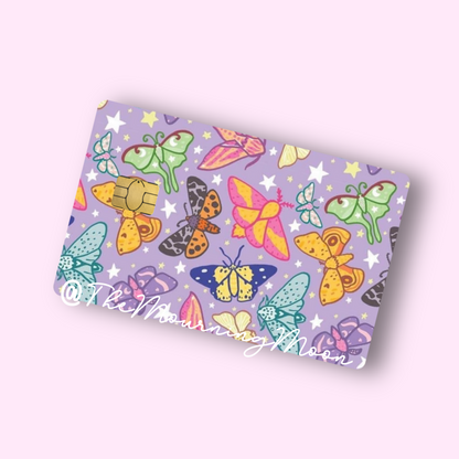 Pastel moth credit card skin