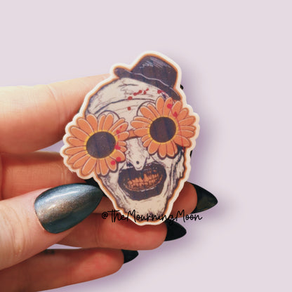 Art the clown shaped phone grip
