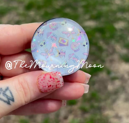 Spooky cute glass dome phone grip