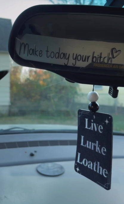 Review mirror decal